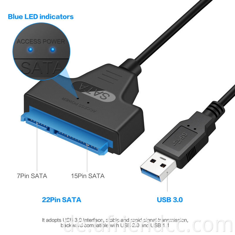 Elektronische Komponentenfunktion von USB 3.0 bis 3,5 "SSD SATA zu USB 3.0 Adapter -Konverterkabel 3.5 SATA USB -Kabel